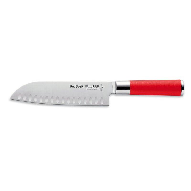 Santoku Red Spirit 18cm mit Kullenschliff