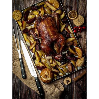 Fleischgabel geschmiedet 15cm schwarz Detail 3