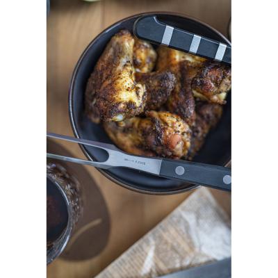 Fleischgabel geschmiedet 15cm schwarz Detail 6