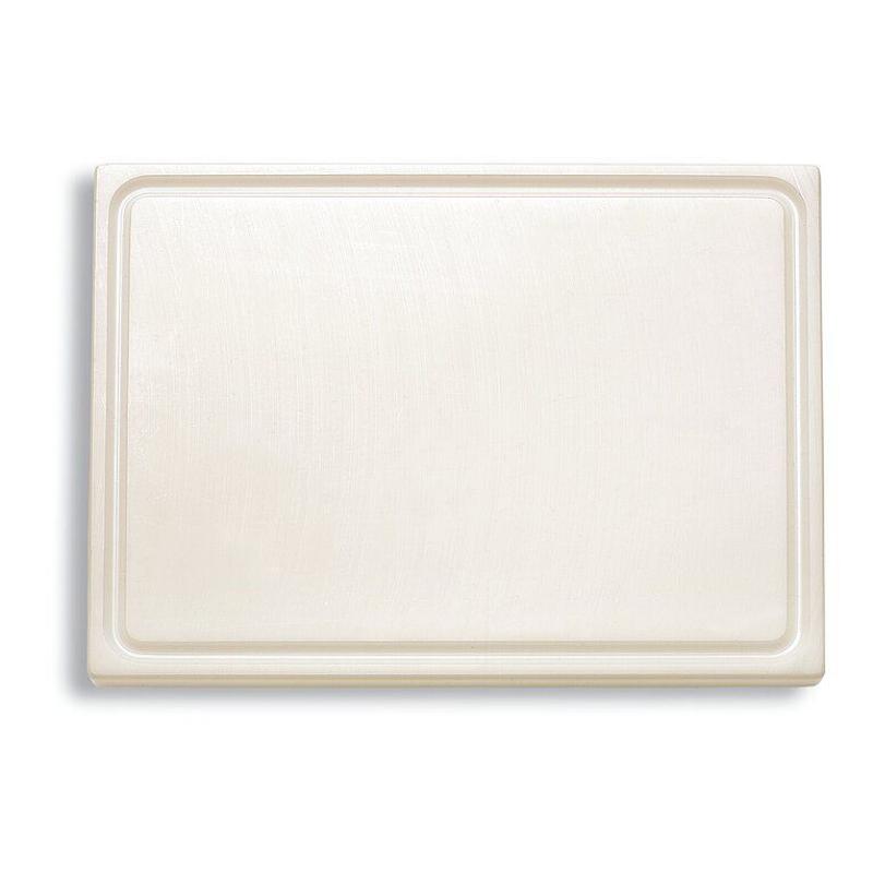 Schneidbrett mit Saftrille Wei&szlig; GN 1/1