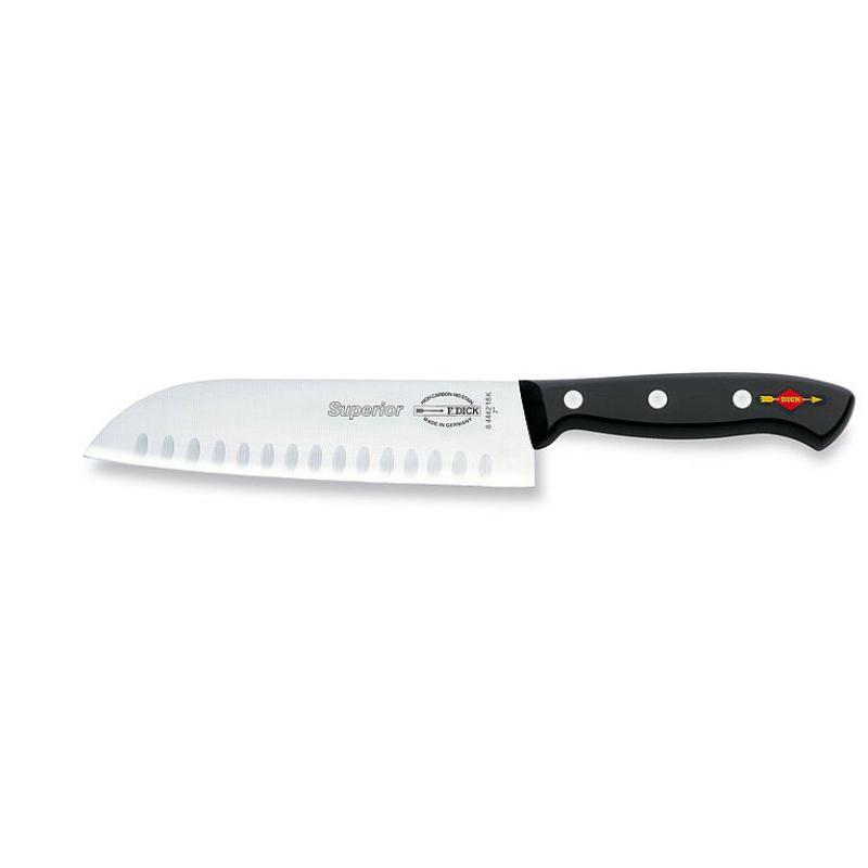 Santoku Kullenschliff Superior 18cm  schwarz
