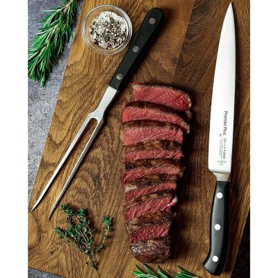 Fleischgabel geschmiedet 18cm schwarz Detail 3