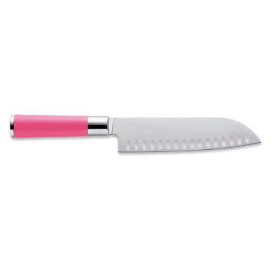 Santoku Kullenschliff Pink Spirit 18 cm Detail 2
