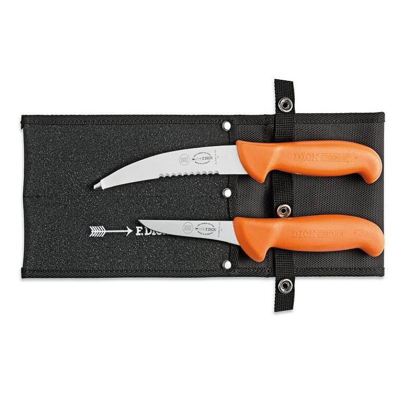 Messerset inkl. Messerscheide Jagdset orange  2tlg. Ergogrip