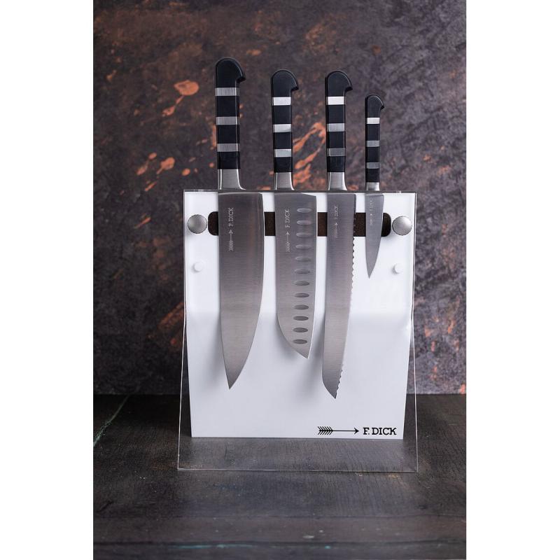 Messerblock Acryl 4tlg. 1905 4 Knives  wei&szlig;