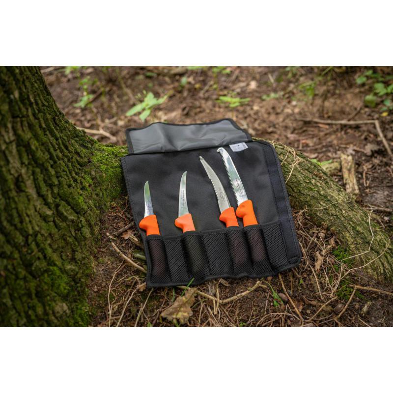 Rolltasche Textil Jagd 4tlg.Messerset