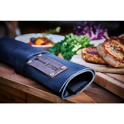 Rolltasche Leder leer schwarz 5 F&auml;cher Detail 3