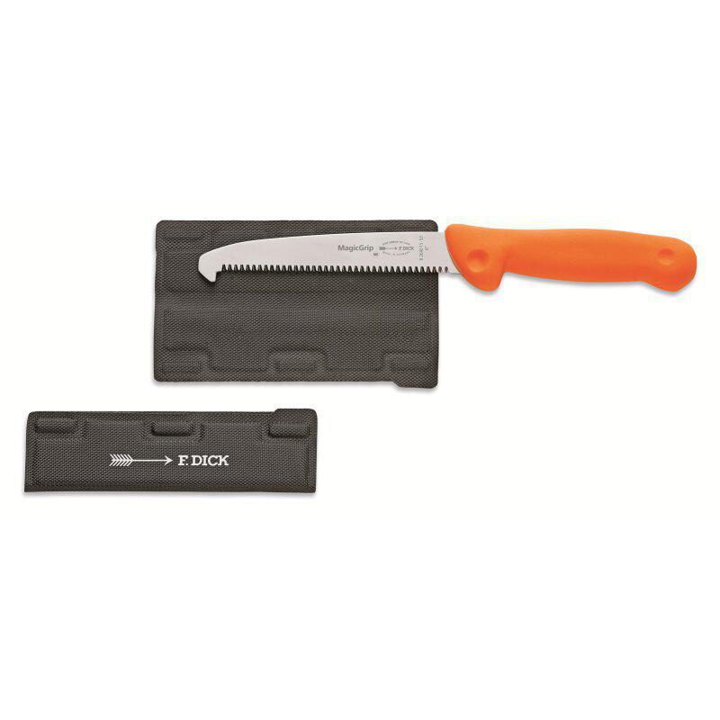 Jagdknochens&auml;ge mit magn. Klingenschutz MagicGrip orange
