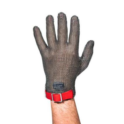 Stechschutzhandschuh Gr&ouml;&szlig;e M rot Handgelenk Detail 2