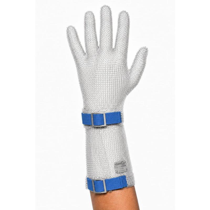 Stechschutzhandschuh Gr&ouml;&szlig;e L blau 15cm Stulpe