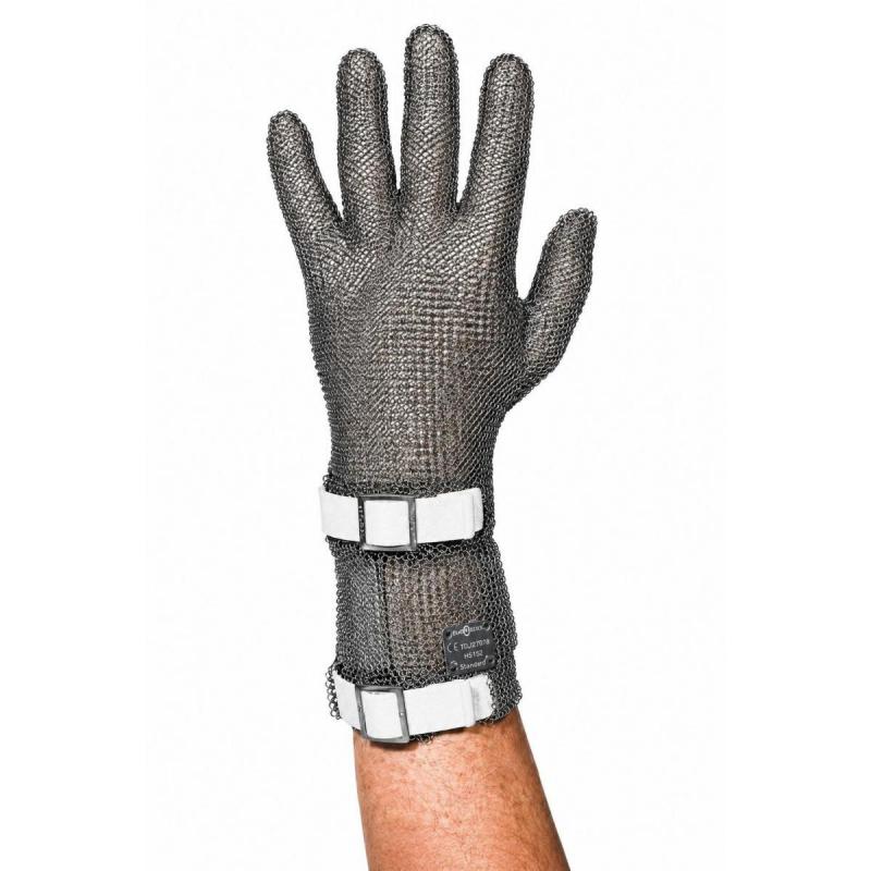 Stechschutzhandschuh Gr&ouml;&szlig;e S wei&szlig;  8cm Stulpe