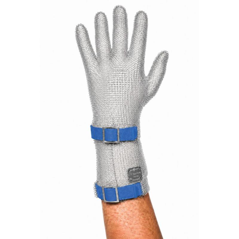 Stechschutzhandschuh Gr&ouml;&szlig;e L blau 8cm Stulpe