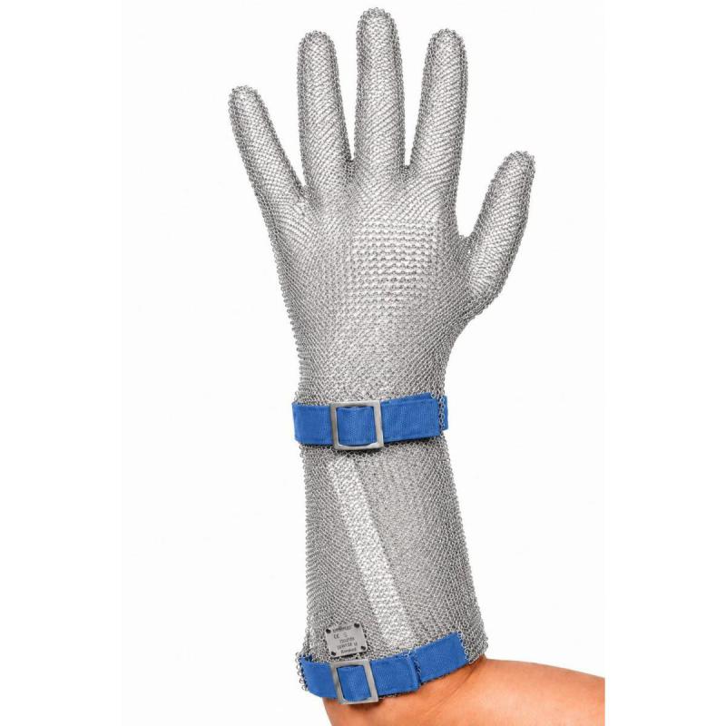 Stechschutzhandschuh Gr&ouml;sse L blau 19cm Stulpe